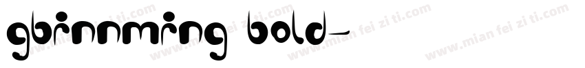 gbinnming bold字体转换